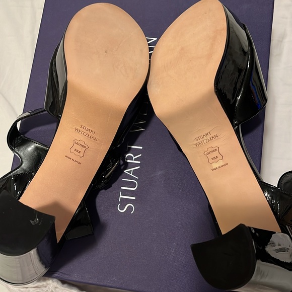 Stuart Weitzman Real Deal Black patent leather NEVER WORN Platform heels. - Picture 5 of 8